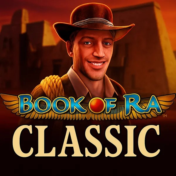 Book of Ra Classic logo by Novomatic at Spellwin Casino